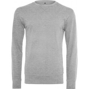 Zpevněné tričko s dlouhým rukávem Build Your Brand 240 g/m Barva: šedá melír, Velikost: XS BY010