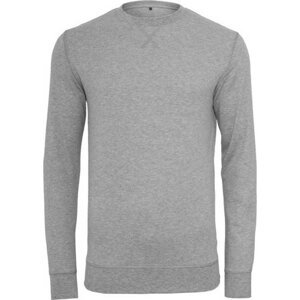 Zpevněné tričko s dlouhým rukávem Build Your Brand 240 g/m Barva: šedá melír, Velikost: L BY010