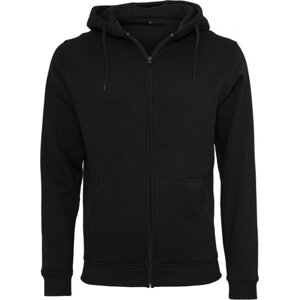 Heavy zipová mikina Build Your Brand s kapucí, dvěmi kapsami Barva: Černá, Velikost: XL BY012