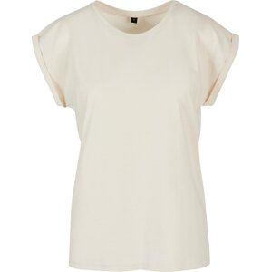 Build Your Brand Prodloužené splývavé tričko s ohrnutými rukávy Barva: Písková, Velikost: XL BY021