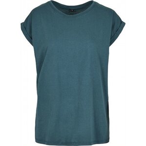 Build Your Brand Prodloužené splývavé tričko s ohrnutými rukávy Barva: petrolejová, Velikost: 3XL BY021