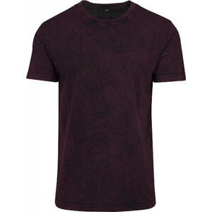 Build Your Brand Pánské bavlněné batikované tričko volného střihu Barva: červená lesní plody - černá, Velikost: M BY070