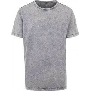 Build Your Brand Pánské bavlněné batikované tričko volného střihu Barva: šedá - černá, Velikost: 3XL BY070