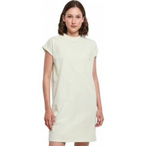 Build Your Brand Pevné bavlněné šaty s ohnutými rukávky a se stojáčkem 200 g/m Barva: zelená mátová světlá, Velikost: XL BY101