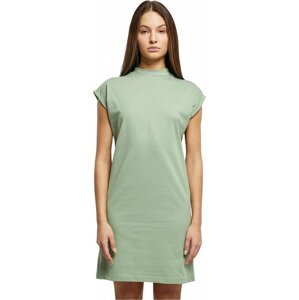 Build Your Brand Pevné bavlněné šaty s ohnutými rukávky a se stojáčkem 200 g/m Barva: zelená střední, Velikost: 3XL BY101