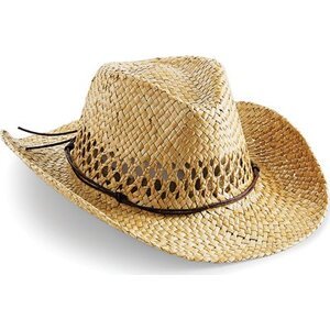 Beechfield Ručně vyráběný slaměný kovbojský klobouk Barva: Přírodní CB735