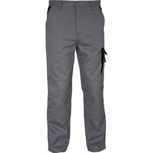 Carson Contrast Pracovní kalhoty s kontrastními prvky 300 g/m Barva: šedá - černá, Velikost: 102 CR480