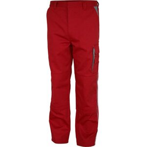 Carson Contrast Pracovní kalhoty s kontrastními prvky 300 g/m Barva: červená - šedá, Velikost: 102 CR480
