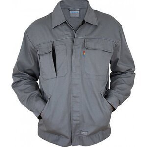 Carson Contrast Prodloužená pracovní bunda s kontrastními prvky Barva: šedá - černá, Velikost: 42 CR700