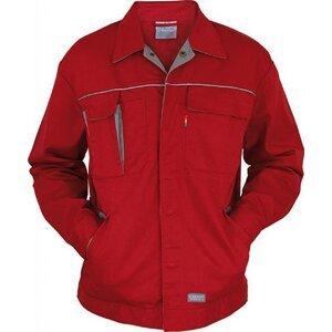 Carson Contrast Prodloužená pracovní bunda s kontrastními prvky Barva: červená - šedá, Velikost: 42 CR700
