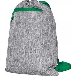 Batůžek Miami se zatahovací šňůrkou Bags2go 3 l, 42 x 33 cm Barva: šedá melange - zelená, Velikost: 43 x 34 cm BS15391