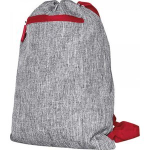 Batůžek Miami se zatahovací šňůrkou Bags2go 3 l, 42 x 33 cm Barva: šedá melange - červená, Velikost: 43 x 34 cm BS15391