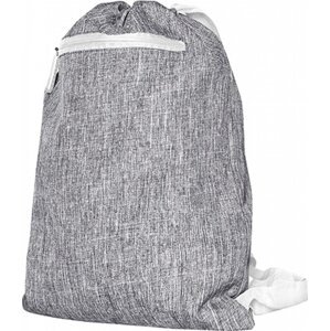 Batůžek Miami se zatahovací šňůrkou Bags2go 3 l, 42 x 33 cm Barva: šedý melír - bílá, Velikost: 43 x 34 cm BS15391