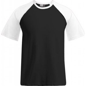 Pánské raglánové triko Promodoro s kontrastními baseballovými rukávy 180 g/m Barva: černá - bílá, Velikost: L E1060