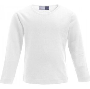Promodoro Dětské teplé tričko s dlouhým rukávem 100% bavlna Barva: Bílá, Velikost: 104 E195
