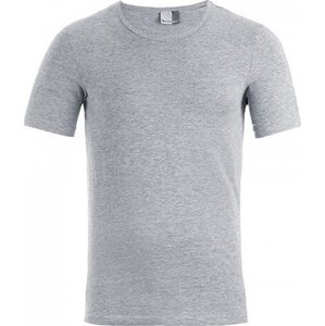 Pánské měkké slim-fit triko na tělo Promodoro 5% elastan 180 g/m Barva: šedá melír, Velikost: M E3081