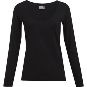 Promodoro Přiléhavé slim-fit tričko s dlouhým rukávem Barva: Černá, Velikost: L E4085