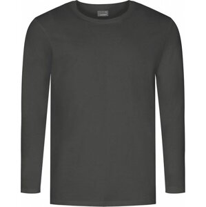 Pánské prémiové bavlněné triko Promodoro s dlouhým rukávem 180 g/m Barva: šedá uhlová, Velikost: 3XL E4099