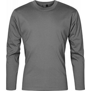 Pánské prémiové bavlněné triko Promodoro s dlouhým rukávem 180 g/m Barva: šedá metalová, Velikost: 3XL E4099