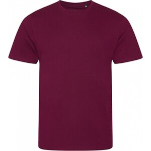 Módní pánské tričko Ecologie z organické bavlny Barva: Červená vínová, Velikost: L EA001