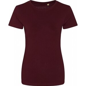Módní dámské tričko Ecologie z organické bavlny Barva: Červená vínová, Velikost: XL EA001F