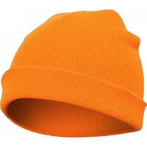 Flexfit Silná ohrnovací beanie čepice z husté pleteniny Barva: Oranžová FX1500KC