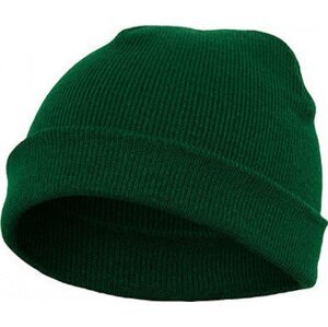 Flexfit Silná ohrnovací beanie čepice z husté pleteniny Barva: zelená smrková FX1500KC