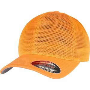 Flexibilní prodyšná kšiltovka 360° Flexfit Omnimesh Barva: oranžová neonová, Velikost: L/XL