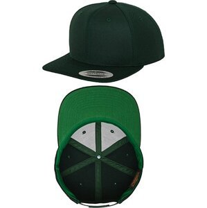 Flexfit Klasická kšiltovka Snapback s plastikovým zapínáním Barva: zelená smrková, Velikost: dospělá FX6089M