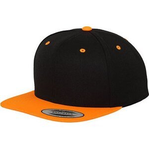 Dvoubarevná čepice Flexfit s rovným kontrastním kšiltem Barva: černá - oranžová neonová FX6089MT