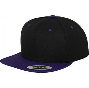 Dvoubarevná čepice Flexfit s rovným kontrastním kšiltem Barva: černá - fialová FX6089MT