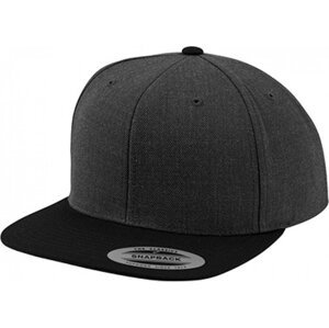Dvoubarevná čepice Flexfit s rovným kontrastním kšiltem Barva: šedá uhlová - černá FX6089MT