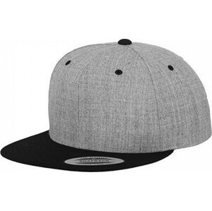 Dvoubarevná čepice Flexfit s rovným kontrastním kšiltem Barva: šedá melír-černá FX6089MT