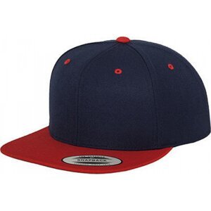 Dvoubarevná čepice Flexfit s rovným kontrastním kšiltem Barva: modrá námořní - červená FX6089MT