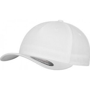 Flexfit baseballová čepice s prohnutým kšiltem bez uzávěru 5 panelová Barva: Bílá, Velikost: S/M FX6560