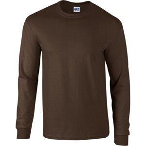 Teplé triko s dlouhými rukávy Gildan Ultra Coton 200 g/m Barva: tmavá hnědá, Velikost: 3XL G2400
