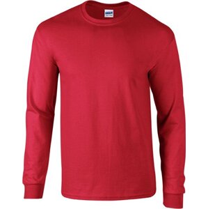 Teplé triko s dlouhými rukávy Gildan Ultra Coton 200 g/m Barva: Červená, Velikost: 4XL G2400