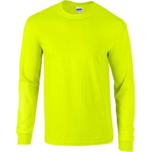 Teplé triko s dlouhými rukávy Gildan Ultra Coton 200 g/m Barva: zelená výstražná, Velikost: XXL G2400