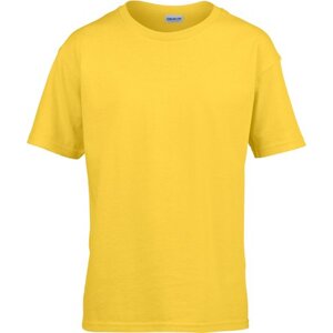 Měkčené tričko Gildan SoftStyle s krátkým rukávem 150g/m Barva: Žlutá, Velikost: 4XL G64000