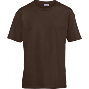 Měkčené tričko Gildan SoftStyle s krátkým rukávem 150g/m Barva: tmavá hnědá, Velikost: 3XL G64000