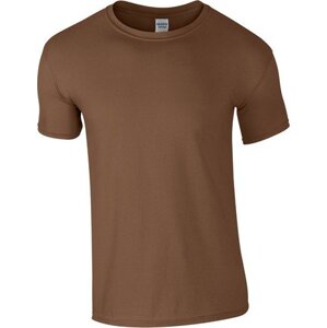 Měkčené tričko Gildan SoftStyle s krátkým rukávem 150g/m Barva: tmavá hnědá, Velikost: L G64000