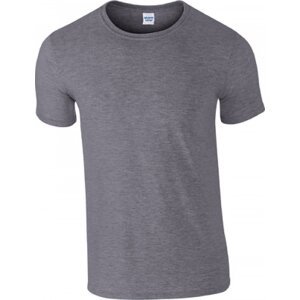 Měkčené tričko Gildan SoftStyle s krátkým rukávem 150g/m Barva: šedá grafitová melír, Velikost: M G64000