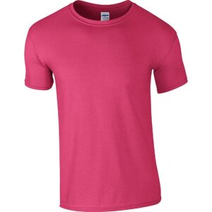 Měkčené tričko Gildan SoftStyle s krátkým rukávem 150g/m Barva: růžová sytá, Velikost: L G64000