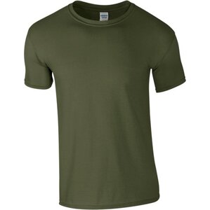 Měkčené tričko Gildan SoftStyle s krátkým rukávem 150g/m Barva: zelená vojenská, Velikost: 4XL G64000