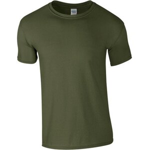 Měkčené tričko Gildan SoftStyle s krátkým rukávem 150g/m Barva: zelená vojenská, Velikost: XL G64000