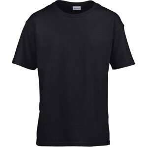 Gildan Dětské bavlněné měkčené tričko Softstyle® 150 g/m Barva: Černá, Velikost: M (116/134) G64000K
