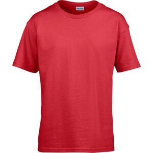 Gildan Dětské bavlněné měkčené tričko Softstyle® 150 g/m Barva: Červená, Velikost: L (140/152) G64000K