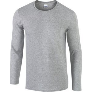 Pánské triko s dlouhým rukávem Gildan SoftStyle 150 g/m Barva: šedá melír, Velikost: L G64400
