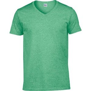 Lehké měkčené tričko pod košili do véčka Gildan SoftStyle 150 g/m Barva: zelená irská melír, Velikost: M G64V00