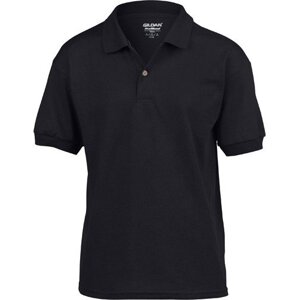 Dětské Jersey polo tričko Gildan Barva: Černá, Velikost: S (116/128) G8800K